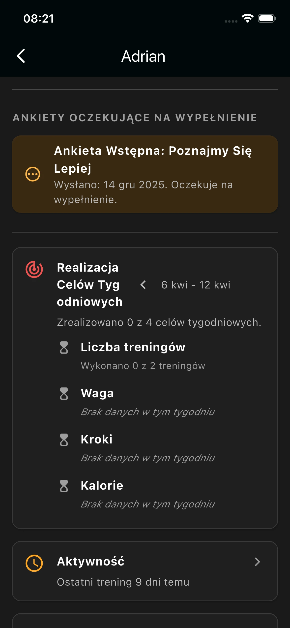 Panel zarządzania i weryfikacji raportów oraz ankiet od podopiecznych