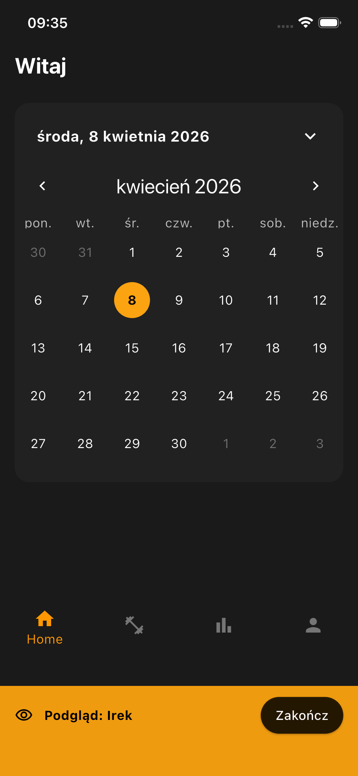 Tryb impersonalizacji z pełnym podglądem na perspektywę konta podopiecznego